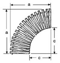 23'' W Curve, 90°, No Spacing, PT